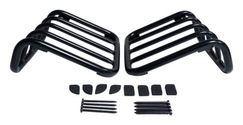 Tail Light Guard 2007-2018 JK Wrangler Black Powder Coated Stainless Steel w/2 Guards And Hardware RT Off Road