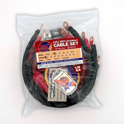 1997-2006 Jeep Wrangler TJ / LJ Battery Cable Kit 4.0 Liter 2/0 Gauge Battery Cable Big7Kits