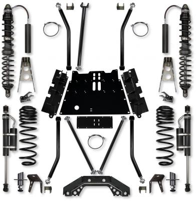 3.5 Inch X-Factor X2 Flat-Belly 5 Inch Stretch Coilover Long-Arm Suspension System For Jeep Wrangler TJ Rock Krawler