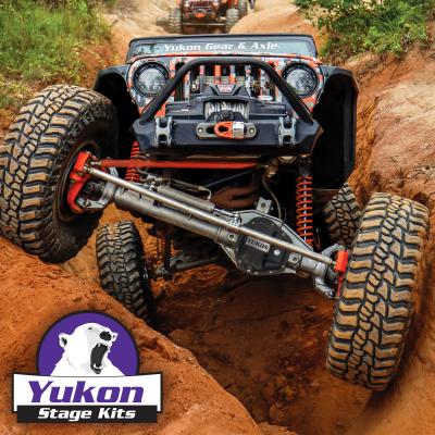 Stage 2 Jeep Jl/Jt Re-Gear Kit W/Covers For Dana 44 4.56 Ratio 28 Spline JL &amp; Jt Rubicon M220 Rear/ M210 Front Stage 2 Gear Kit Package 4.56 Ratio W/ F&amp;R Covers Yukon Gear