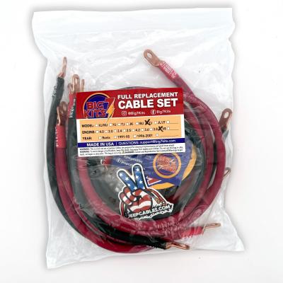 1993-1998 Jeep Grand Cherokee Battery Cable Kit ZJ 5.2-5.9 Liter 1/0 Gauge Battery Cable Big7Kits