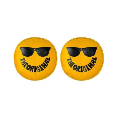 Head Light Cover 8 Inch Yellow Smiley Pair Cover KC HiLiTES