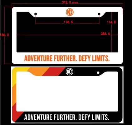 KC Adventure Further License Plate Frame KC HiLiTES