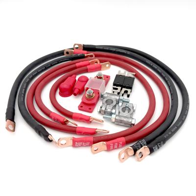 1997-2002 Jeep Wrangler TJ / LJ Battery Cable Kit 2.5 Liter 4 Gauge Battery Cable w/Black Red/Spyder Wrap Big7Kits