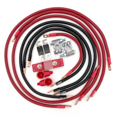 1999-2005 Jeep Grand Cherokee WJ Battery Cable Kit 4.0 Liter 1/0 Gauge Battery Cable w/Black Red/Spyder Wrap Big7Kits