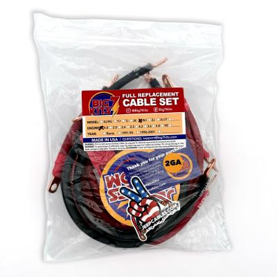 1999-2005 Jeep Grand Cherokee WJ Battery Cable Kit 4.0 Liter 1/0 Gauge Battery Cable w/Black Red/Spyder Wrap Big7Kits