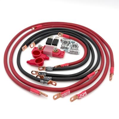 1999-2005 Jeep Grand Cherokee WJ Battery Cable Kit V8 4 Gauge Battery Cable w/Black Red/Spyder Wrap Big7Kits
