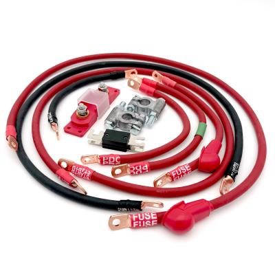 2005-2010 Jeep Grand Cherokee WK Battery Cable Kit 4.7 Liter 2 Gauge Battery Cable w/Black Red/Spyder Wrap Big7Kits