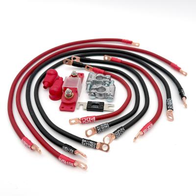 1991-1995 Jeep Wrangler YJ Battery Cable Kit 2.5 Liter 4 Gauge Battery Cable w/Black Red/Spyder Wrap Big7Kits