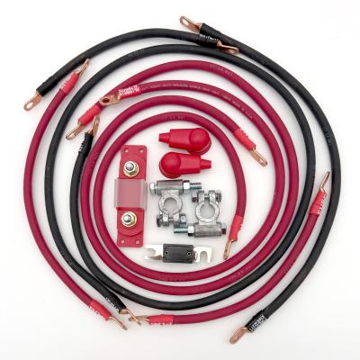 1993-1998 Jeep Grand Cherokee Battery Cable Kit ZJ 4.0 Liter 2 Gauge Battery Cable w/Black Red/Spyder Wrap Big7Kits