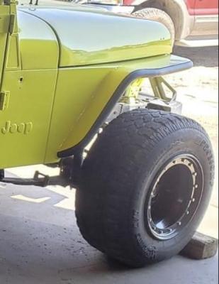 Jeep Tube Fenders Negative Flare Bare Steel For 76-87 Jeep CJ7 81-85 Jeep Scrambler Wizard Works Offroad