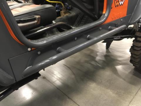 Jeep Rock Sliders Bare Steel For 76-87 Jeep CJ7 Wizard Works Offroad