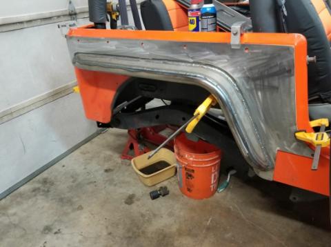Jeep CJ7 Comp Cut Rear Armor Bare Steel For 76-87 Jeep CJ7 Wizard Works Offroad