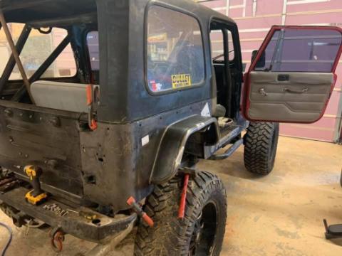 Jeep CJ7 Rear Armor w/Tube Flares Bare Steel For 76-87 Jeep CJ7 Wizard Works Offroad