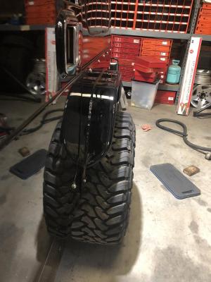 Jeep CJ7 Rear Armor w/Tube Flares Bare Steel For 76-87 Jeep CJ7 Wizard Works Offroad