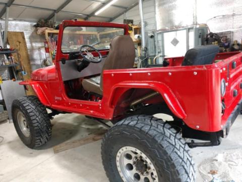 Jeep CJ7 Rear Armor w/Tube Flares Bare Steel For 76-87 Jeep CJ7 Wizard Works Offroad