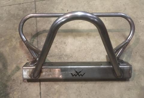 Jeep Stubby Bumper with Grill Hoop Bare Steel For 76-87 Jeep CJ7 81-85 Jeep Scrambler Wizard Works Offroad