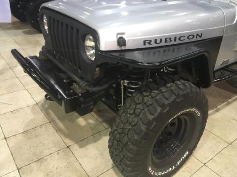 Jeep Stubby Front Bumper w/Bull Bar Bare Steel For 76-87 Jeep CJ7 81-85 Jeep Scrambler Wizard Works Offroad