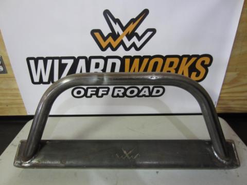 Jeep Stubby Front Bumper w/Bull Bar Bare Steel For 76-87 Jeep CJ7 81-85 Jeep Scrambler Wizard Works Offroad