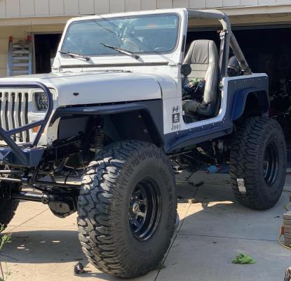 Jeep YJ Tube Fenders with Inners Bare Steel For 87-95 Wrangler YJ Wizard Works Offroad