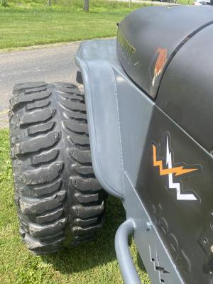Jeep YJ Tube Fenders Negative Flare Bare Steel For 87-95 Wrangler YJ Wizard Works Offroad