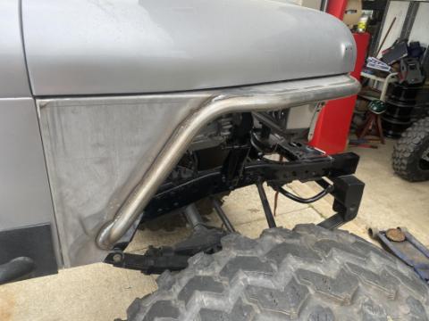 Jeep YJ Tube Fenders Negative Flare Bare Steel For 87-95 Wrangler YJ Wizard Works Offroad