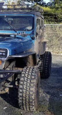 Jeep YJ Tube Fenders Negative Flare Bare Steel For 87-95 Wrangler YJ Wizard Works Offroad
