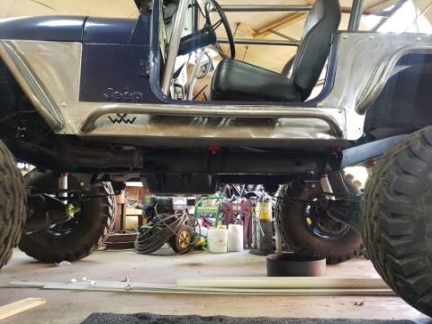 Jeep YJ Rock Sliders Bare Steel For 87-95 Wrangler YJ Wizard Works Offroad