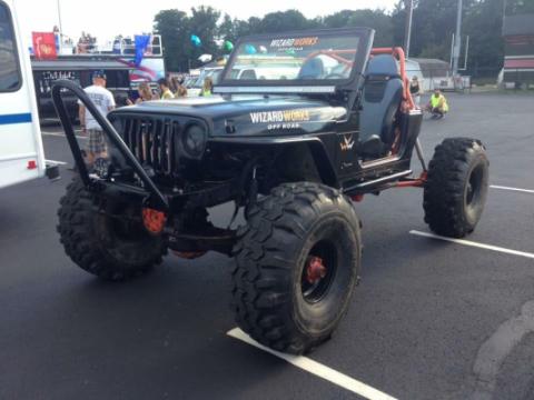 Jeep YJ Stubby Front Bumper w/Stinger Bare Steel For 87-95 Wrangler YJ Wizard Works Offroad