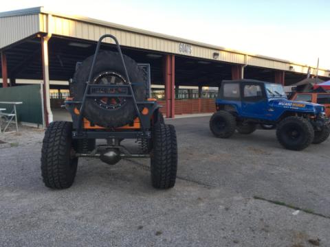 Jeep YJ Rear Bumper and Swing Down Tire Carrier Bare Steel For 87-95 Wrangler YJ Wizard Works Offroad