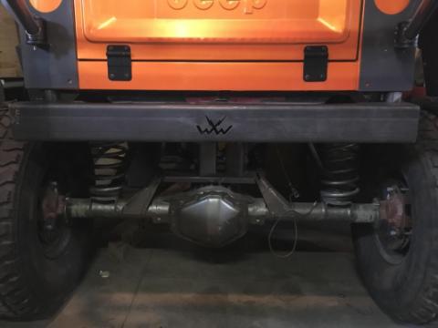 Jeep YJ Rear Bumper Bare Steel For 87-95 Wrangler YJ Wizard Works Offroad