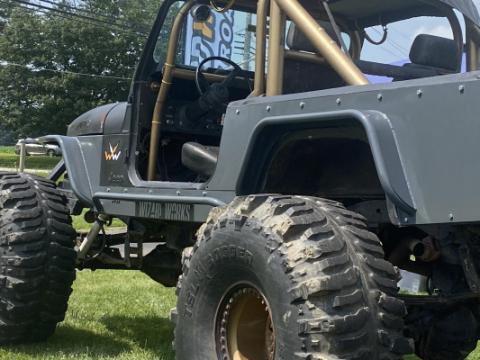 Jeep Scrambler Rear Armor with Tube Flares Bare Steel For 81-85 Jeep Scrambler Wizard Works Offroad