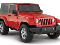 Black Pocket/Rivet Style Smooth Finish Front Fender Flares For 2007-2018 Jeep Wrangler JK Bushwacker
