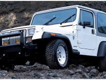 Black Extendafender Style Smooth Finish 4-Piece Fender Flare Set For 1987-1995 Jeep Wrangler (Excludes Renegade) Bushwacker