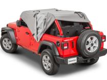 Jeep JL Full Door Cab Cover For 18-2024 Wrangler JLU 4 Door Gray Denim All Top/Top Hardware Removed MasterTop
