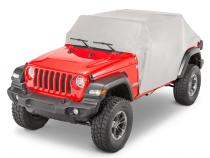 5 Layer Full Door Cab Cover 2018-2024 Jeep JLU Wrangler 4Dr W/Factory Soft Top Folded Down Gray MasterTop
