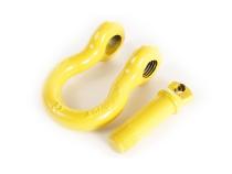 D-Ring Shackle Kit 7/8 Inch Yellow Pair Rugged Ridge