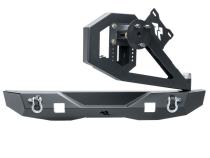 XOR Bumper Rr W/Tire Carrier Black Jeep Rugged Ridge