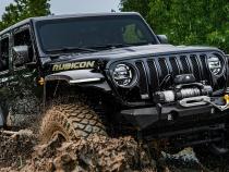 Black Hyperform Flat Style Textured Finish 4 Pc Set Fender Flares For 2018-2023 Jeep Wrangler Bushwacker