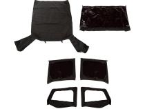 Montana Soft Top Door Skins Black Diamond Tinted 88-95 Wrangler YJ Rugged Ridge