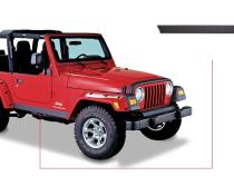 Black Trail Armor Side Rocker Panels For 1997-2006 Jeep Wrangler 2-Door, Pair Bushwacker