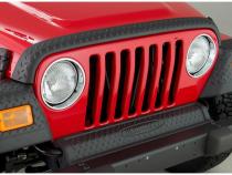 Black Trail Armor Hood Stone Guard And Front Corners For 1997-2006 Jeep Wrangler, 4pc Set Bushwacker