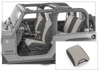Jeep Wrangler Neoprene Seat Covers with Free Center Console Cover for 13-18 Wrangler JK 2 Door GunMetal Gray