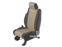 Jeep Wrangler Neoprene Seat Covers Front And Rear with Free Center Console Cover for 13-18 Wrangler Unlimited JK Tan Diver Down