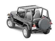 Jeep YJ Mesh Bimini Top ShadeMaker For 87-95 Wrangler YJ Black MasterTop
