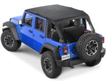 Jeep JK Cable Style Bimini Top Plus For 10-18 Wrangler JK 4 Door w/ Header Mastertwill MasterTop