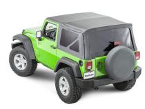 Jeep JK Replacement Top No Doorskins Tinted Glass For 13-18 Jeep Wrangler JK 2 Door Black Diamond MasterTop