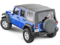 Jeep JK Replacement Top No Doorskins Tinted Glass For 10-18 Jeep Wrangler JK 4 Door Black Diamond MasterTop