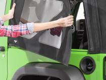 Jeep JK Replacement Top Tinted Glass 07-12 Wrangler JK 2 Door Black MasterTwill MasterTop