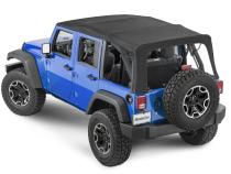 Jeep JK Replacement Top Tinted Glass 07-09 Wrangler JK 4 Door Black MasterTwill MasterTop